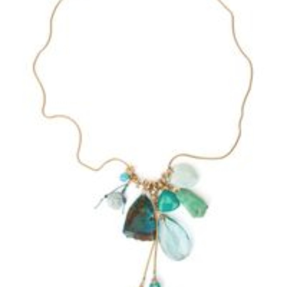 NWT Banana Republic Green Charm Pendant Necklace NWT 45